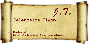 Jelencsics Timon névjegykártya